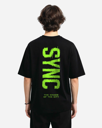 SYNC Urban Streetwear Tee – Chaos of the City Edition (Black)